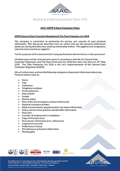 MAC Modern Slavery Policy